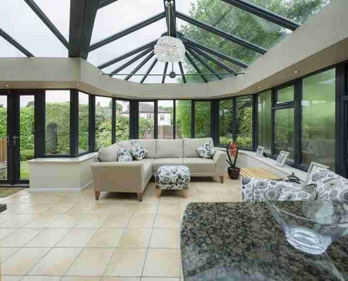 p shaped conservatory